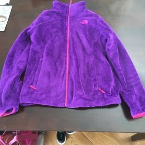 Big girls North Face XL Osito purple/pink jacket